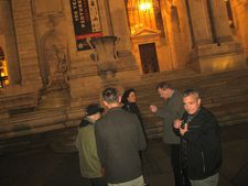 Stellan Skarsgård and Volker Schlöndorff at the end of the day at the New York Public Library